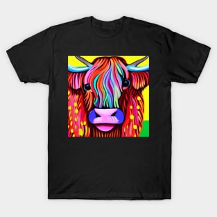 Rainbow Highland Cow T-Shirt